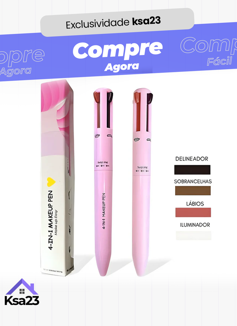 Caneta Maquiadora 4 em 1 Beauty Blend Pen™ + Brinde exclusivo