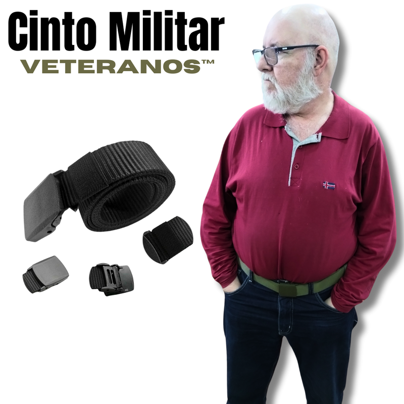 Cinto Militar Veteranos™ Resistente e indetectável - BLACK FRIDAY