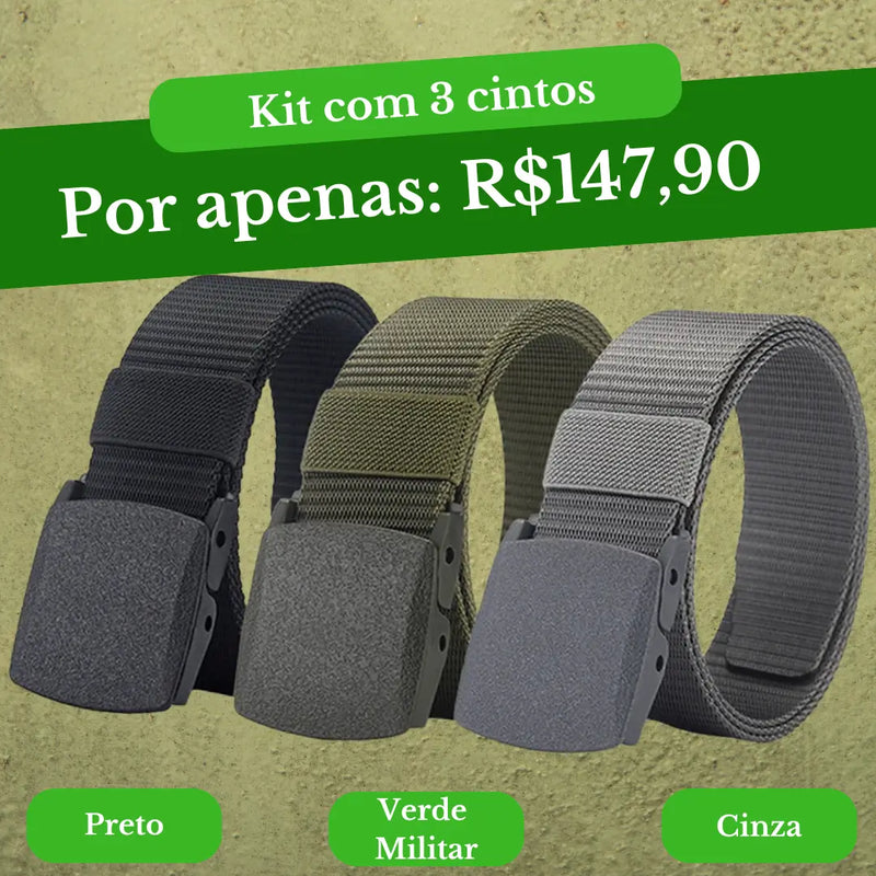 Cinto Militar Veteranos™ Resistente e indetectável - BLACK FRIDAY