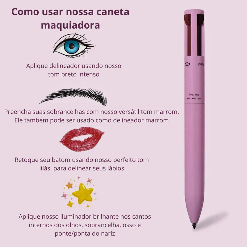 Caneta Maquiadora 4 em 1 Beauty Blend Pen™ + Brinde exclusivo