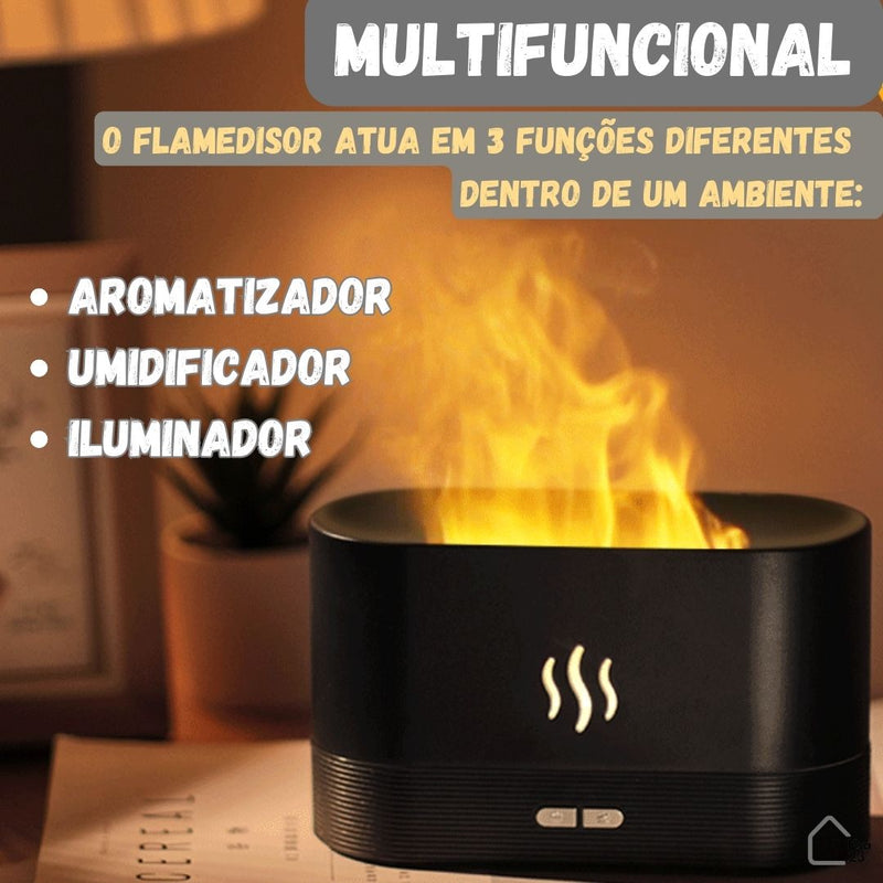 Umidificador e Difusor de Aromas 7 cores FLAMEDISOR - Ksa23