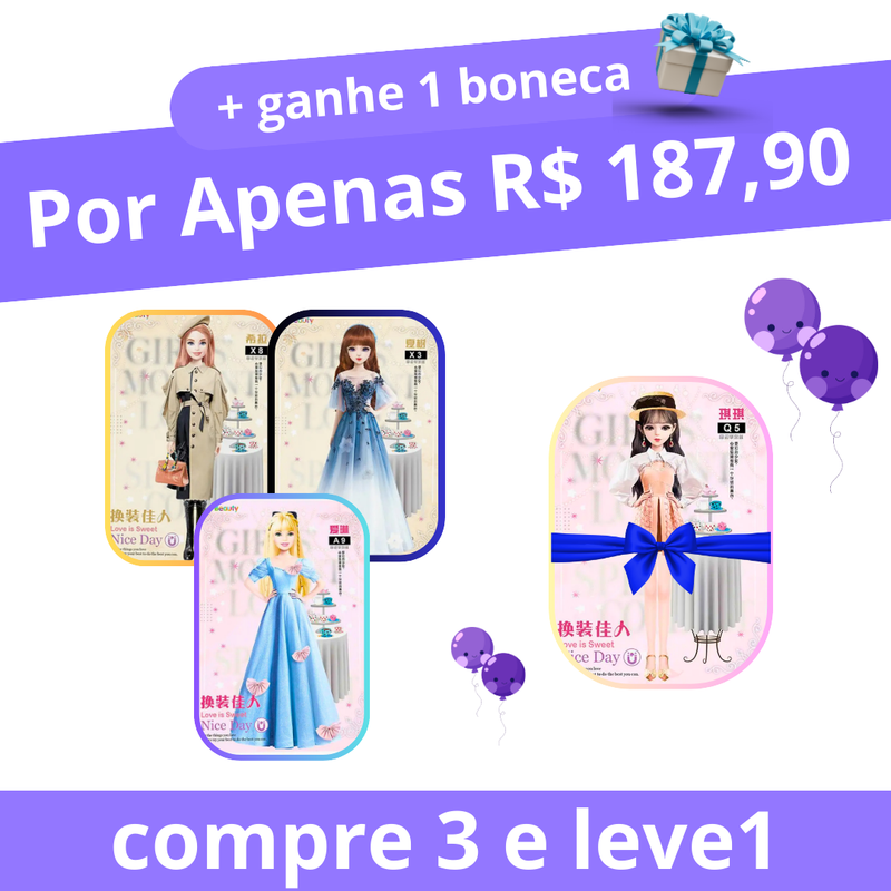 Roupas de Boneca Magnética - Magnetic Dress™ Original