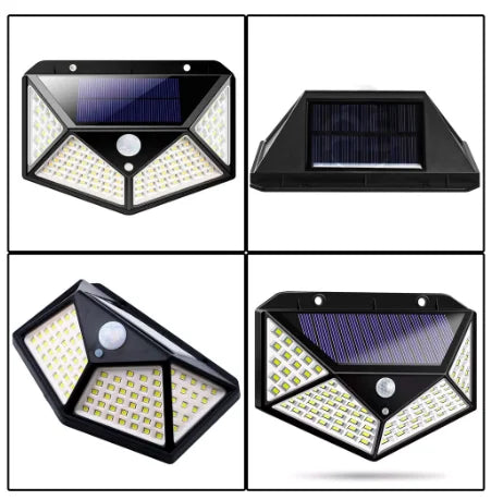 Luminária Solar de Parede 100 LEDs com Sensor de Movimento Lumimax™