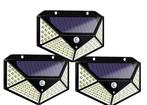 Luminária Solar de Parede 100 LEDs com Sensor de Movimento Lumimax™