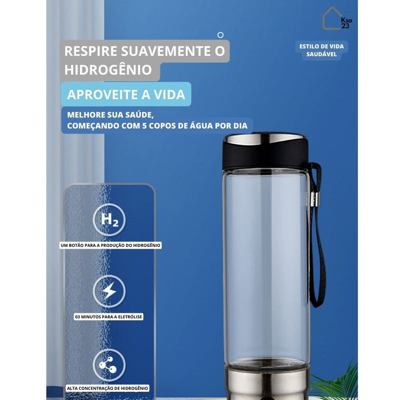 Filtro de Água Elétrico Gerador de Hidrogênio - PureHydroGen - Ksa23