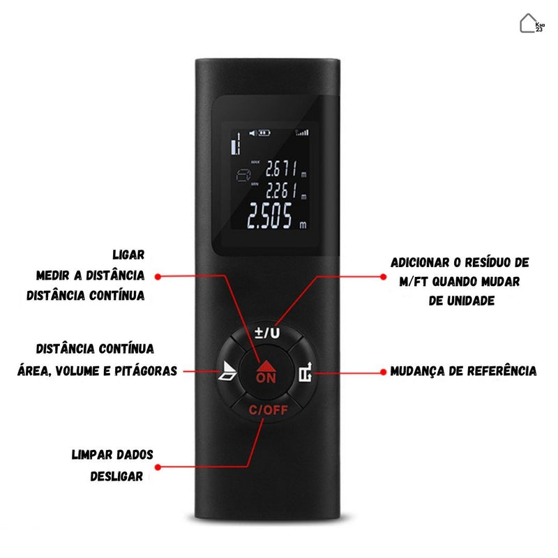 Medidor a Distância Digital LaserTech Elite pro™ 60m - Ksa23