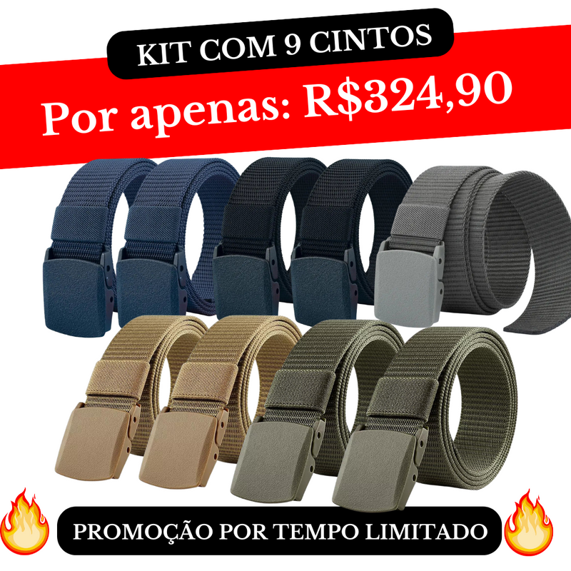 Cinto Militar Veteranos™ Resistente e indetectável - BLACK FRIDAY