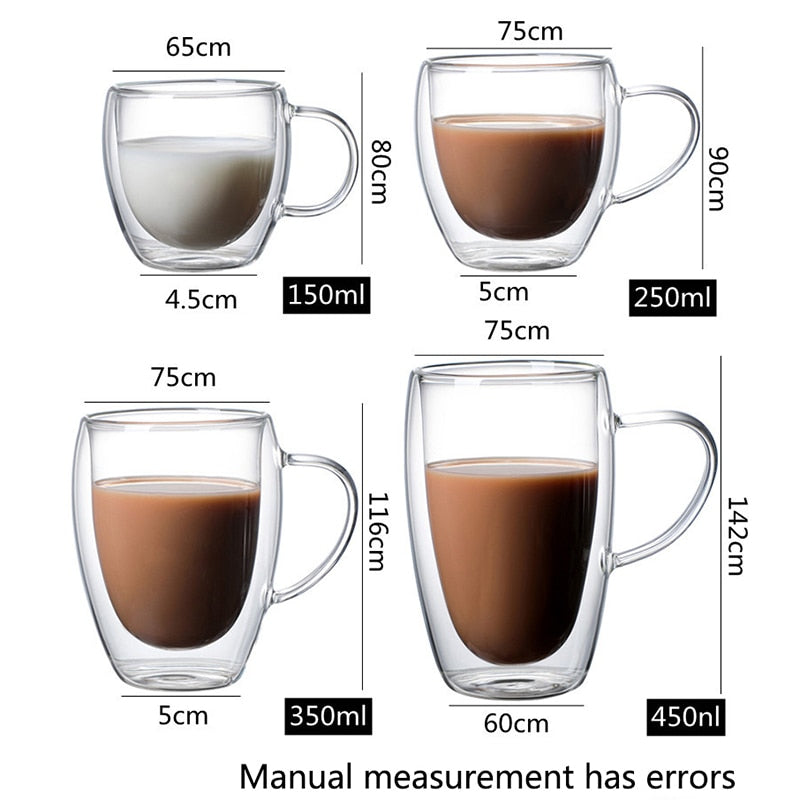 Caneca de vidro borosilicato Double Glass™ - Ksa23