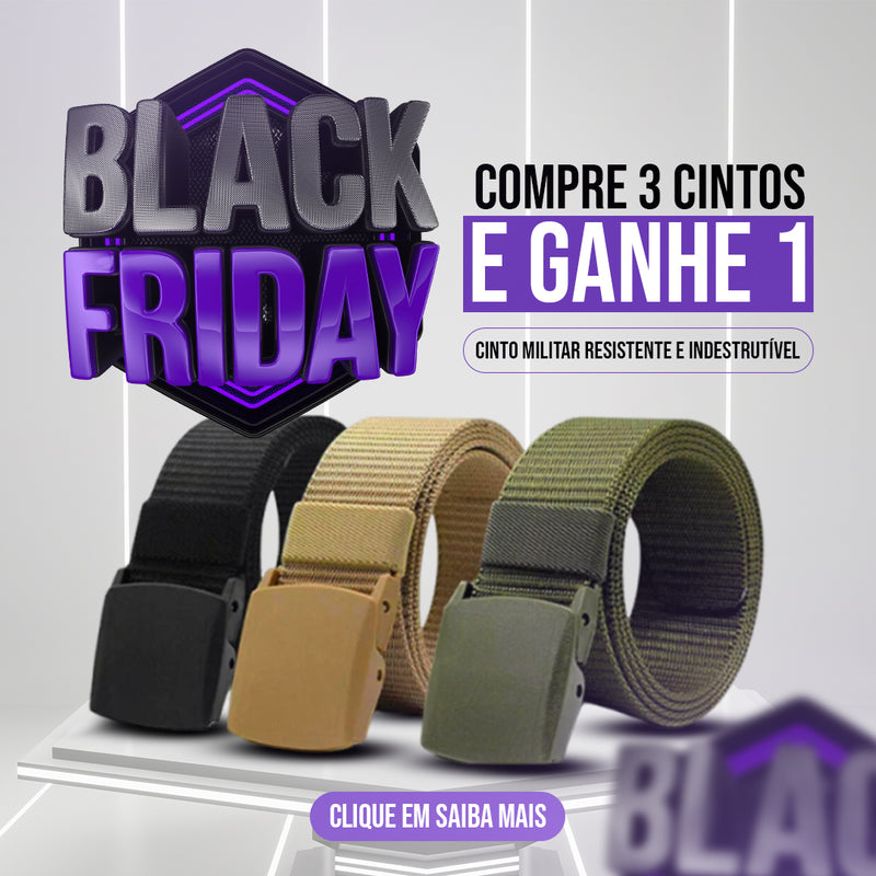 Cinto Militar Veteranos™ Resistente e indetectável - BLACK FRIDAY