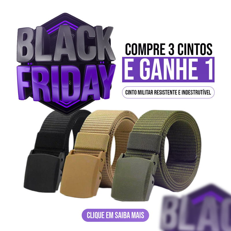 Cinto Militar Veteranos™ Resistente e indetectável - BLACK FRIDAY