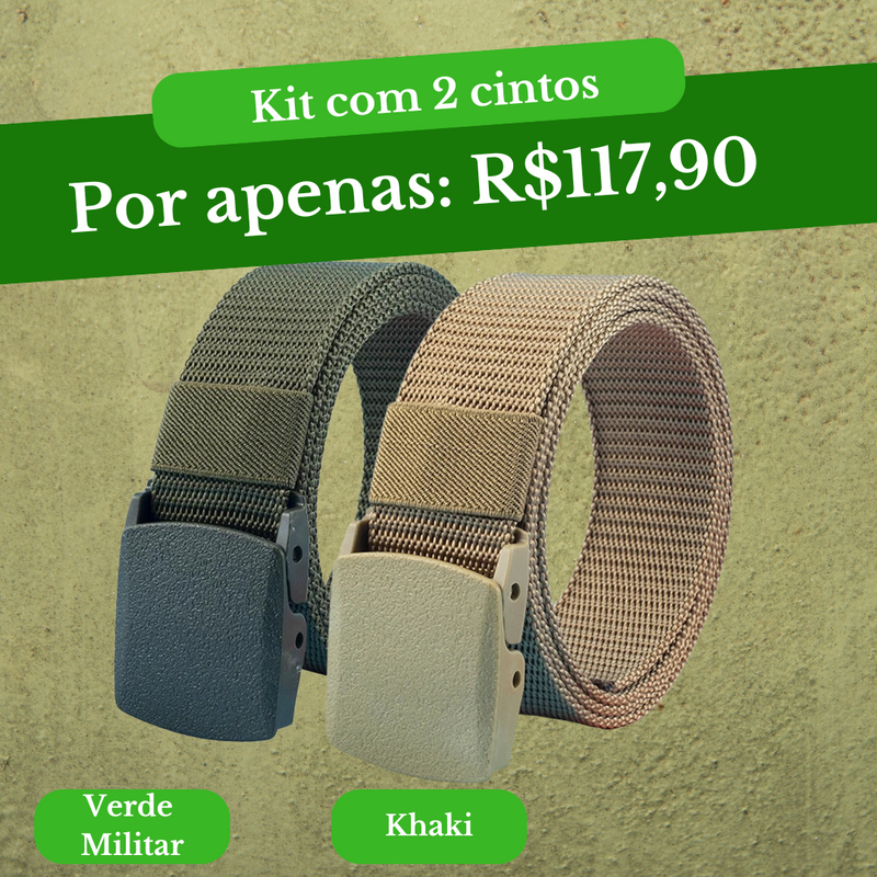 Cinto Militar Veteranos™ Resistente e indetectável - BLACK FRIDAY