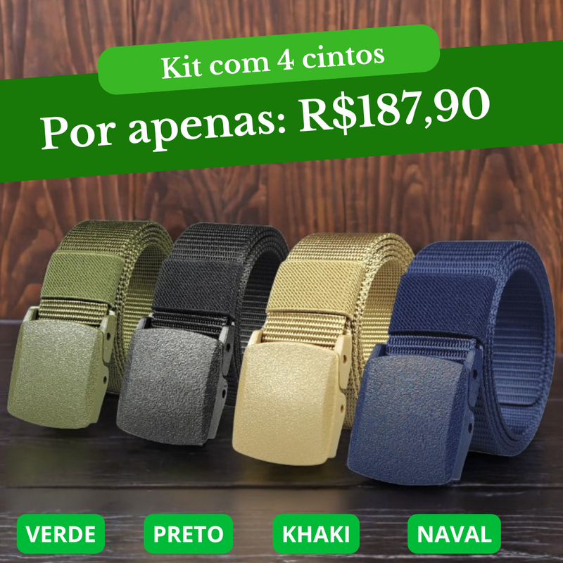 Cinto Militar Veteranos™ Resistente e indetectável - BLACK FRIDAY