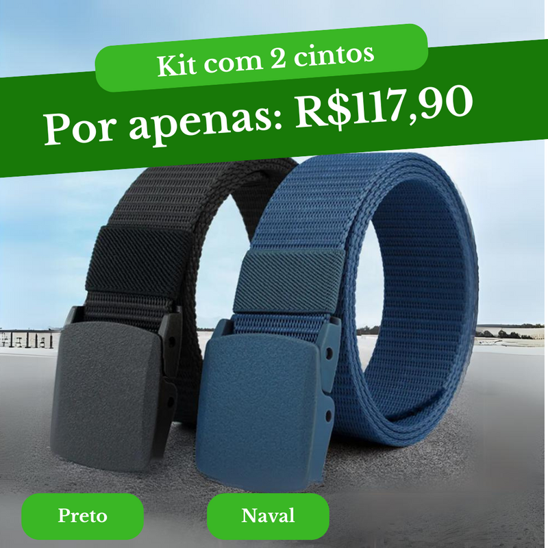 Cinto Militar Veteranos™ Resistente e indetectável - BLACK FRIDAY