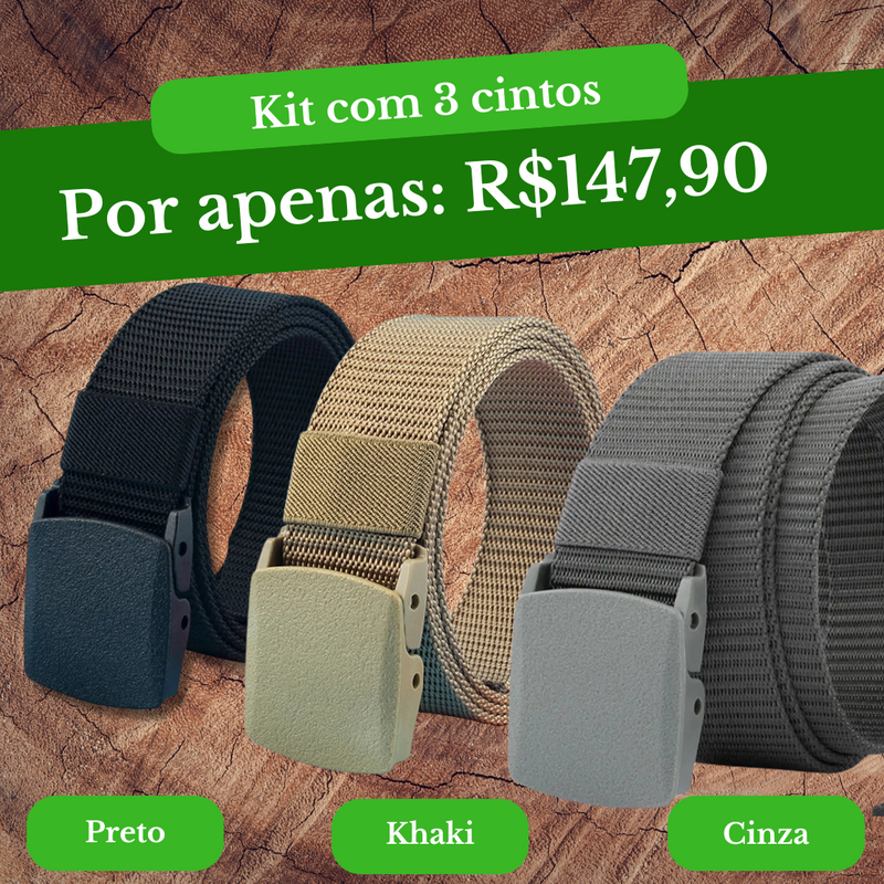 Cinto Militar Veteranos™ Resistente e indetectável - BLACK FRIDAY